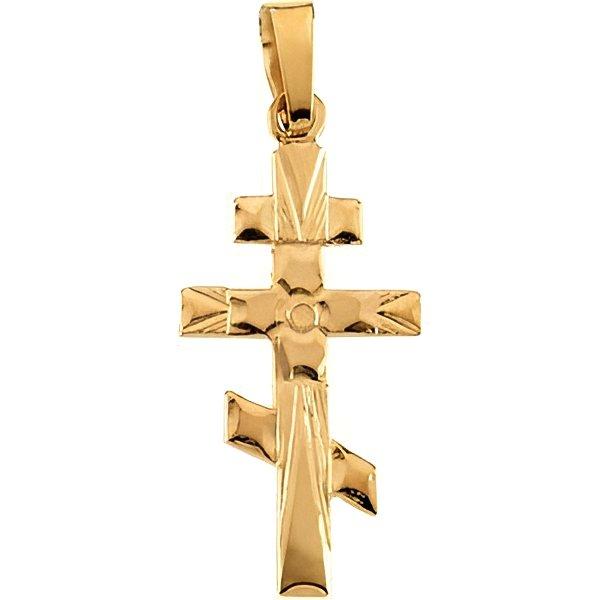14K Yellow Gold ORTHODOX CROSS PENDANT