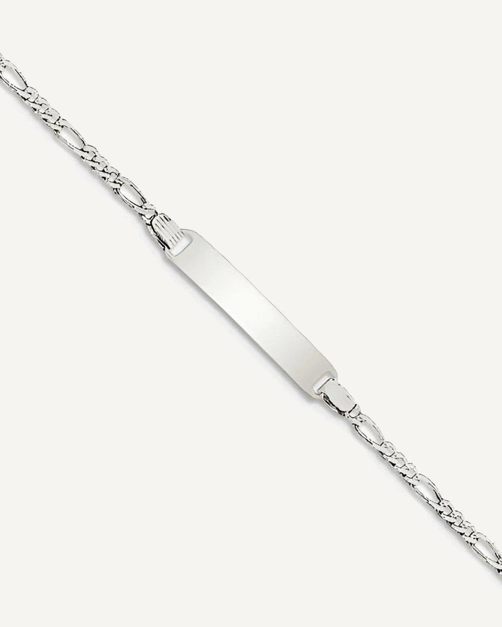 Custom Engraved Sterling Silver Children's Figaro Link ID Bracelet