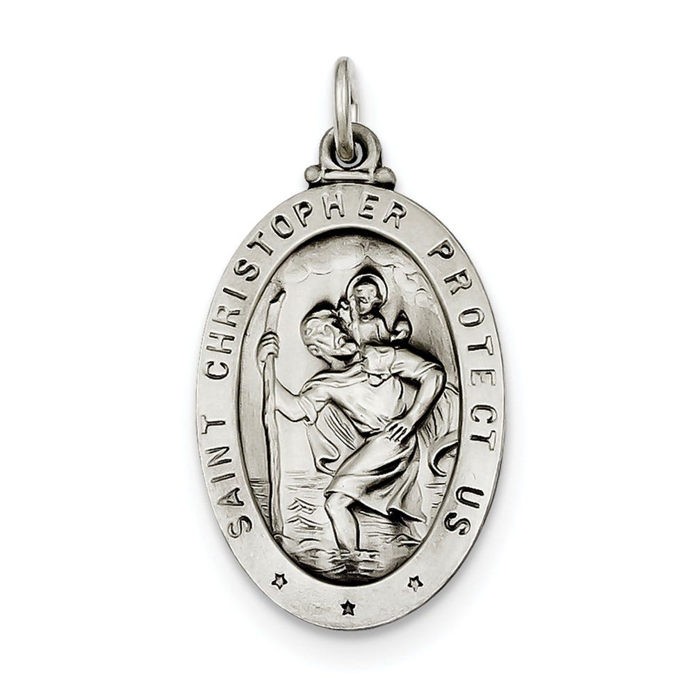 Sterling Silver St.Christopher Medal