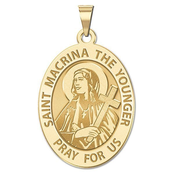 Saint Macrina the Younger Religious Medal - Oval