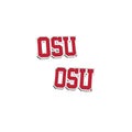 Pair Of OSU Color Enamel Earrings