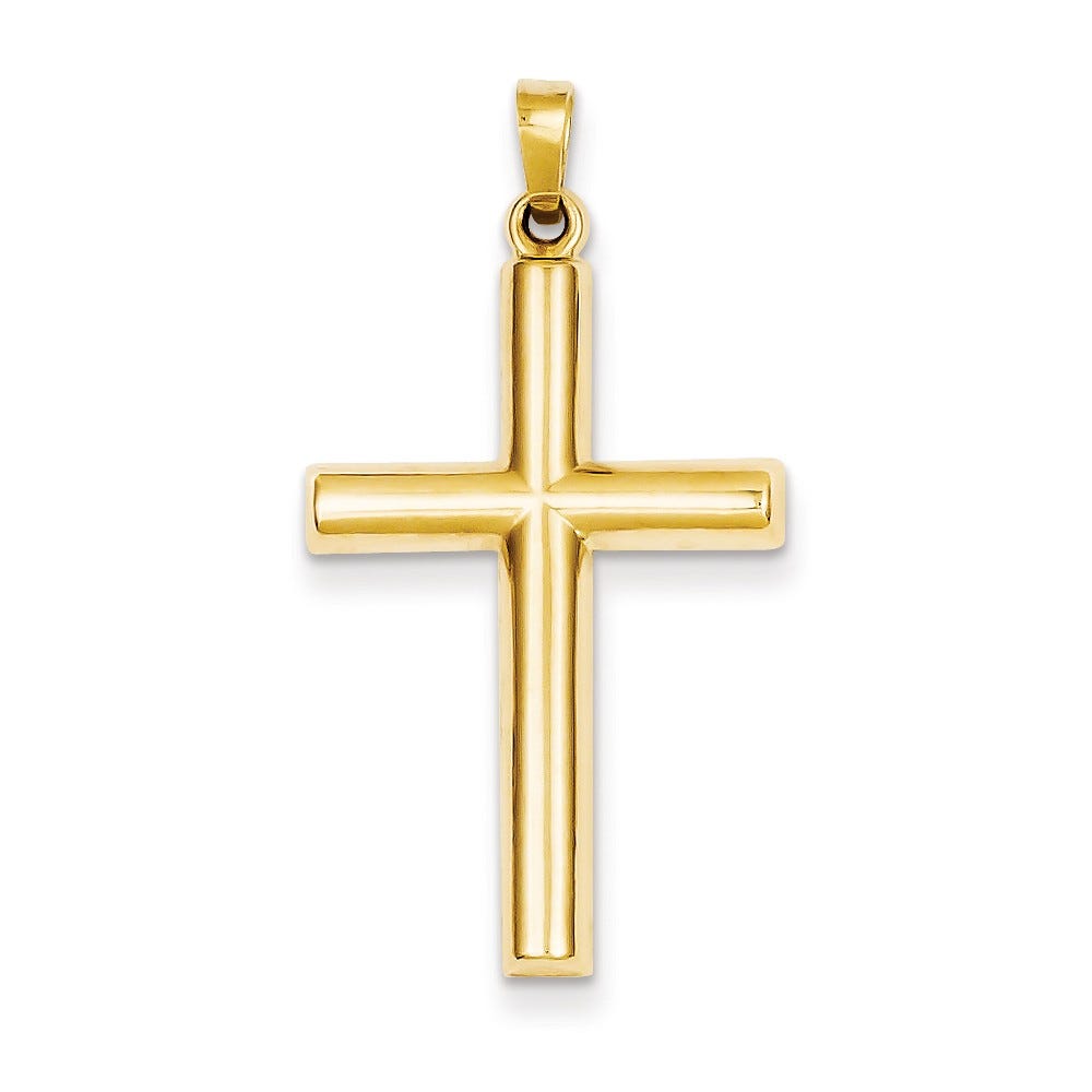 14k Hollow Cross Pendant