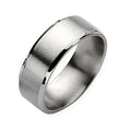 Titanium Beveled Edge 8mm Satin and Polished Band