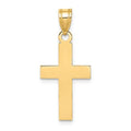 14K Polished Cross Charm
