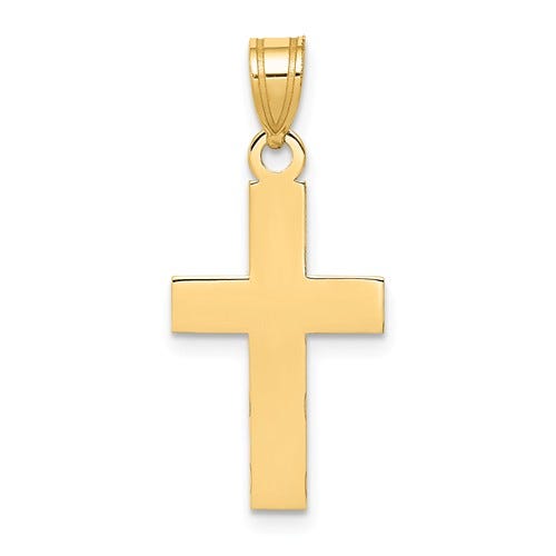 14K Polished Cross Charm