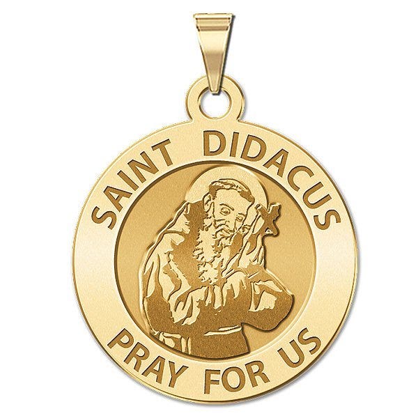Saint Didacus Round Religious Medal "EXCLUSIVE"