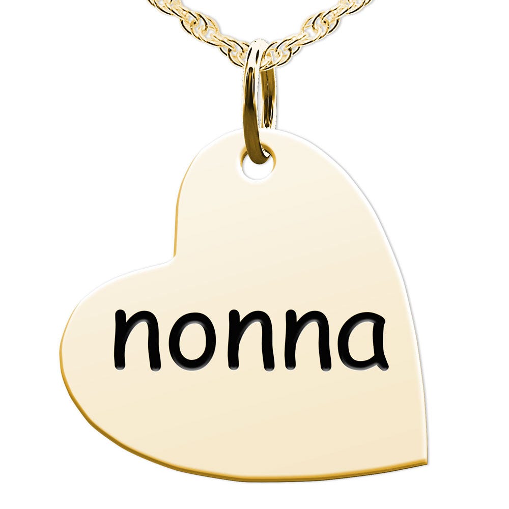 Nonna Sideways Heart Shaped Charm