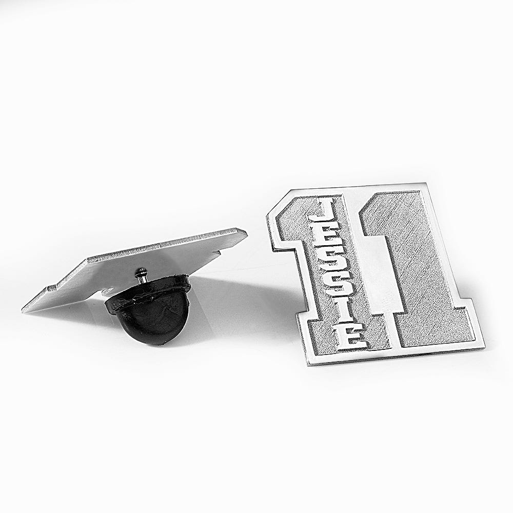 Personalized Name & Number Hat Pin