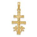 14k Cara Vaca Crucifix Pendant