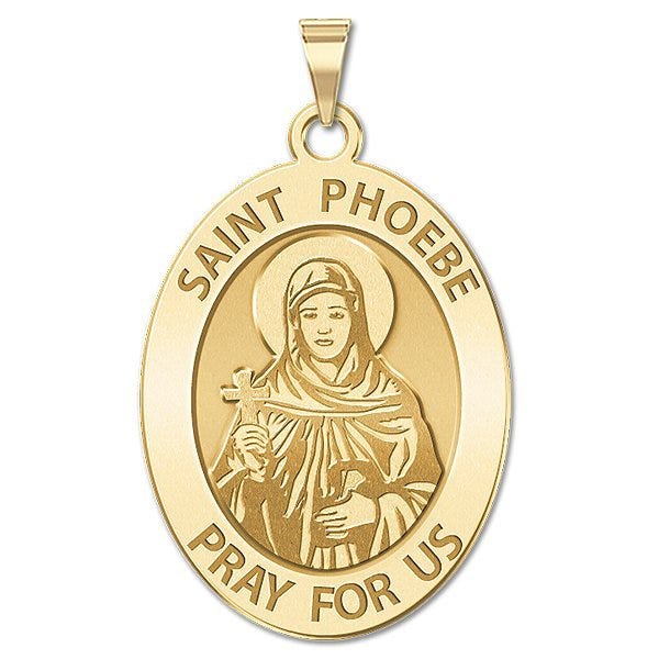 Saint Phoebe Oval Religious Medal "Round "