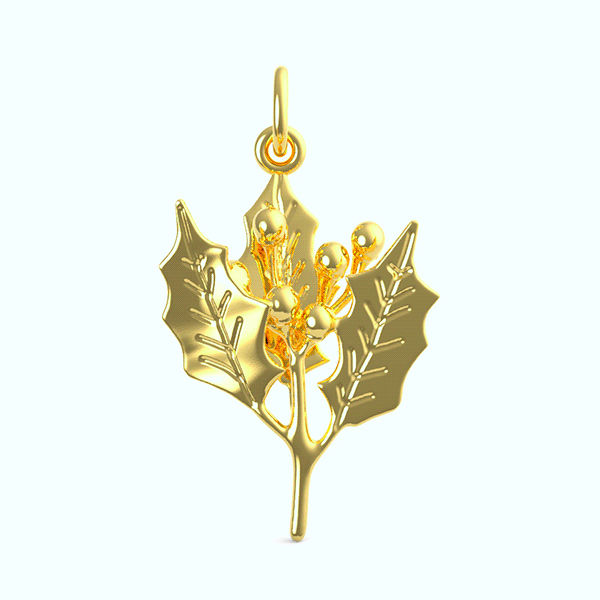 Christmas Holly Charm(2349)