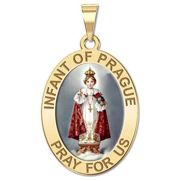 Infant of Prague Religious Medal  "Color EXCLUSIVE"