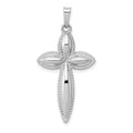 14k White Gold Polished Passion Cross Pendant