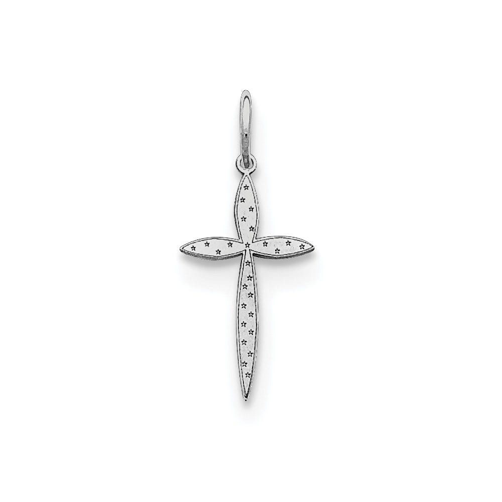 Sterling Silver Laser Designed Cross Charm