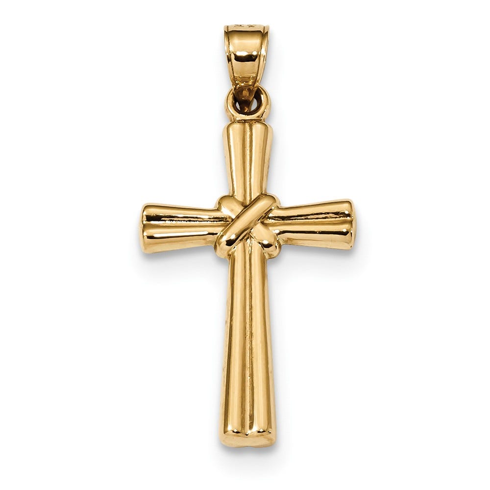 14k Hollow Cross Pendant