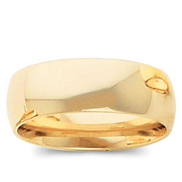 14k Yellow Gold 5mm Comfort-Fit Light-Weight Wedding Band