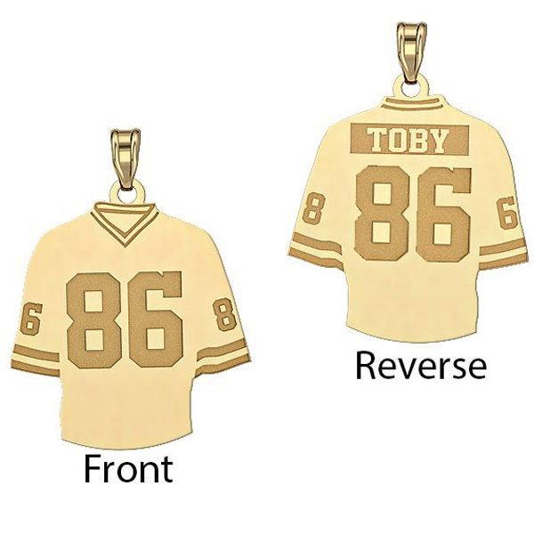 Football Jersey Pendant w/ Name & Number