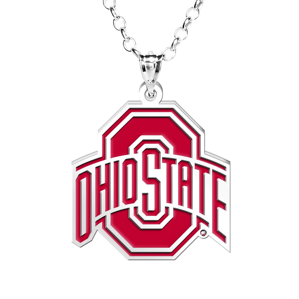 Ohio State University Color Enamel Logo Necklace