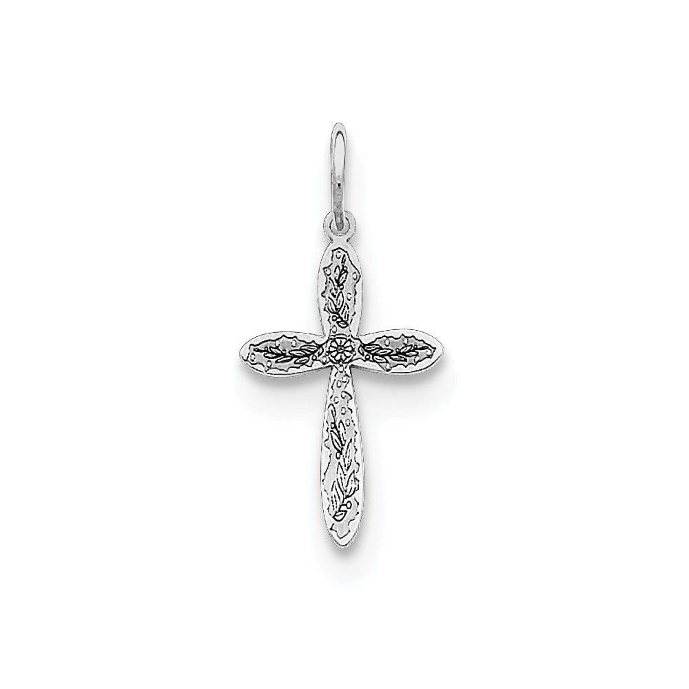 Sterling Silver Laser Designed Cross Charm
