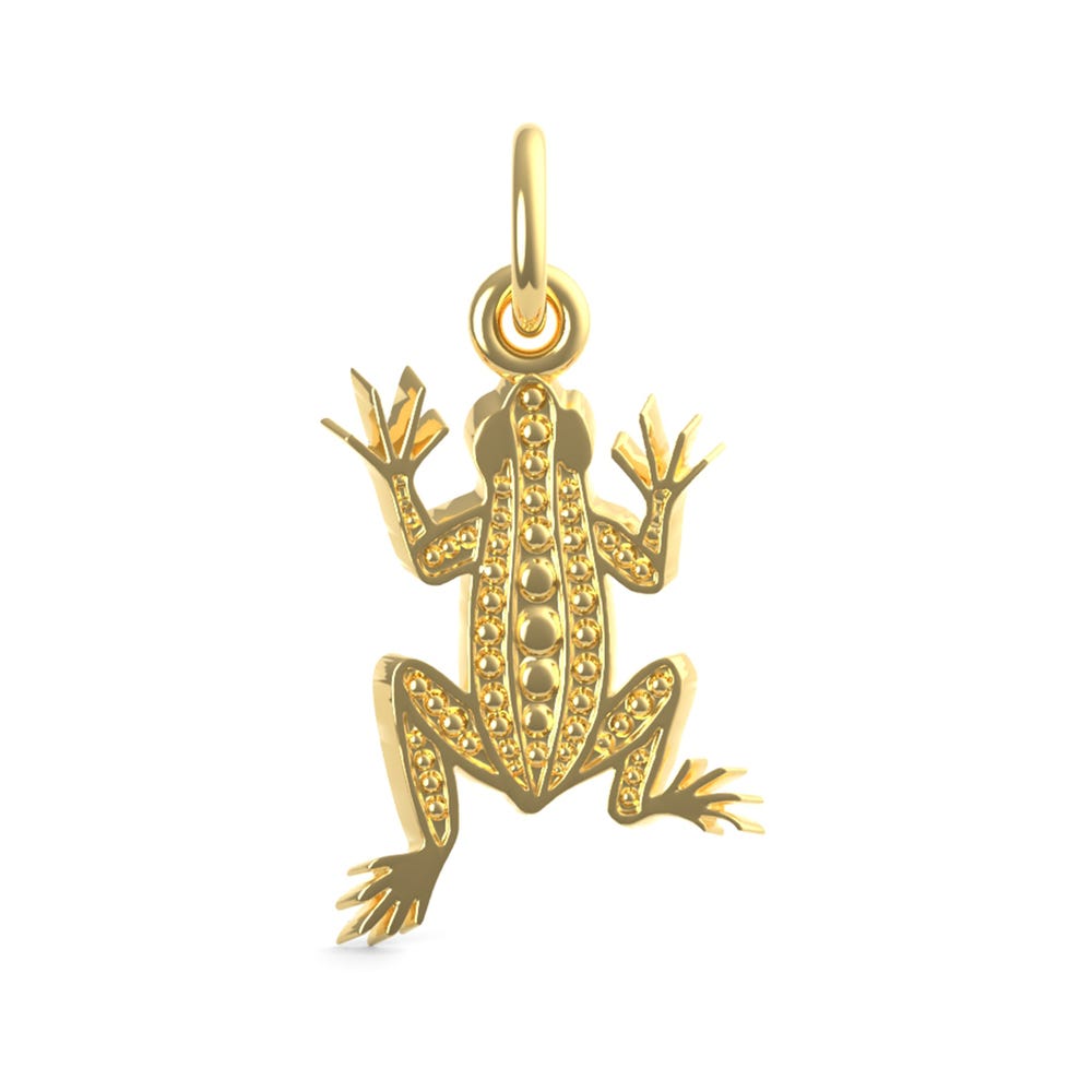 Flat Leopard Frog Charm(7768)