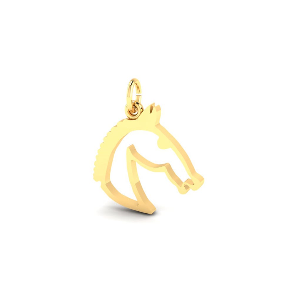 Flat Horse Head Charm