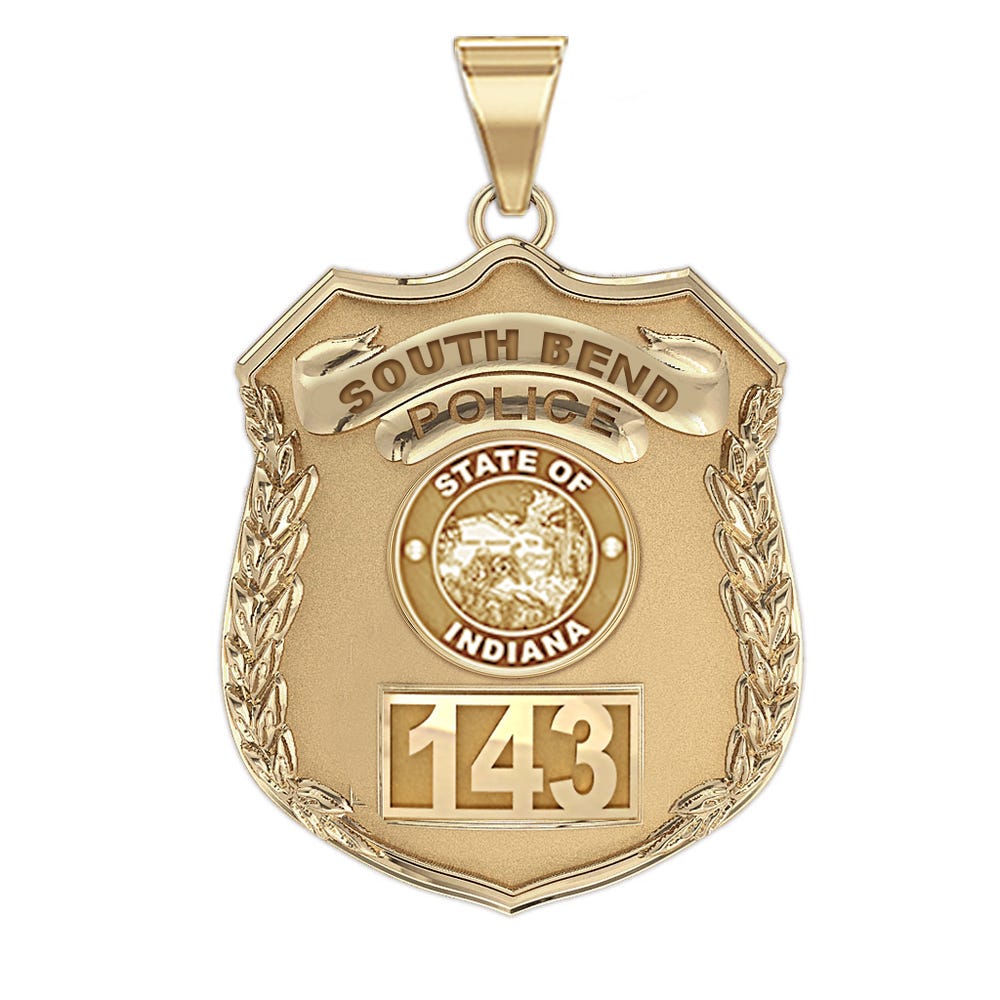 Personalized Indiana Police Badge with Your Number & Department