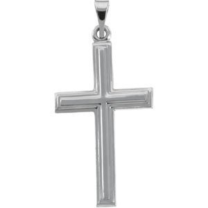 14K White Gold CROSS PENDANT