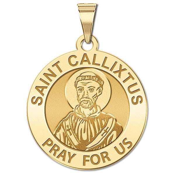 Saint Callixtus Round Religious Medal - "EXCLUSIVE"