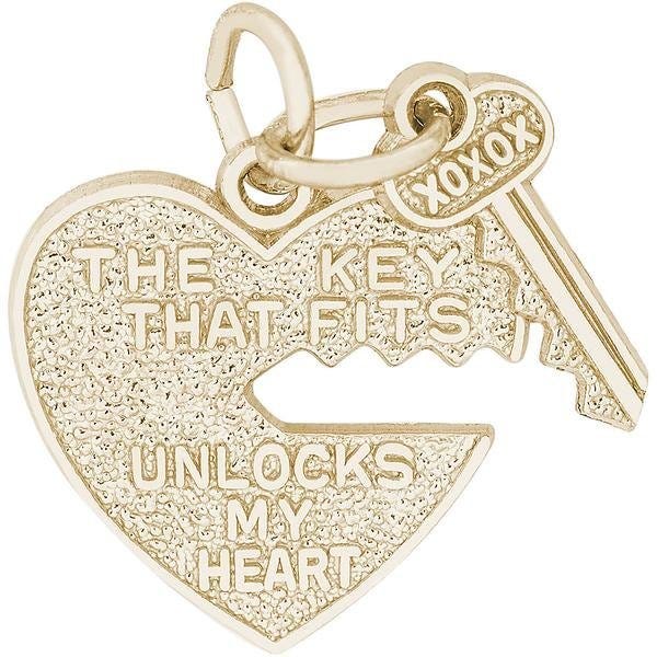 Heart & Key Engravable