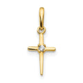 14k Madi K CZ Children\'s Cross Pendant