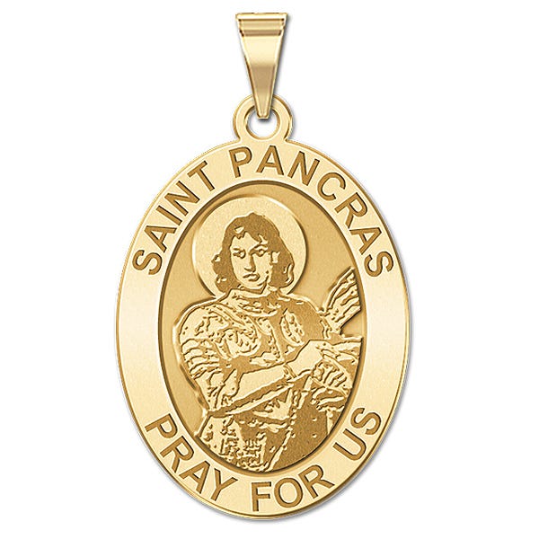 Saint Pancras OVAL Religious Medal  "EXCLUSIVE"
