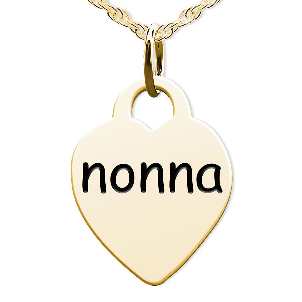 Nonna Heart Shaped Charm