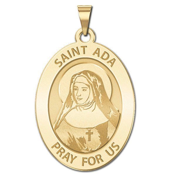Saint Ada Oval Religious Medal