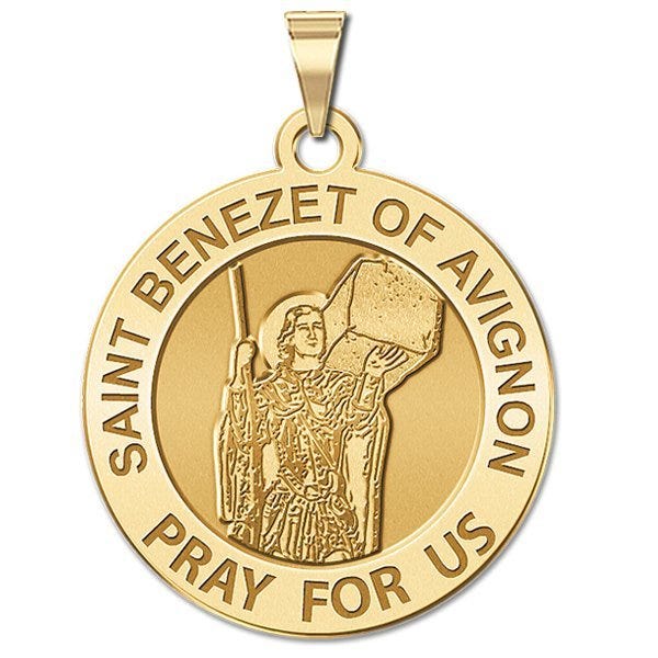 Saint Benezet of Avignon Round Religious Medal "EXCLUSIVE"