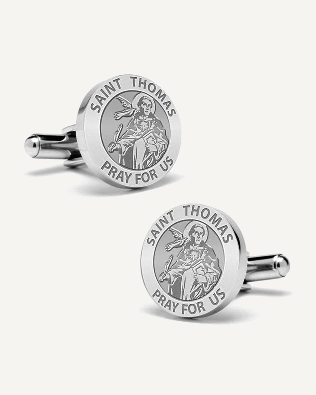 Saint Thomas Aquinas Stainless Steel Cufflinks