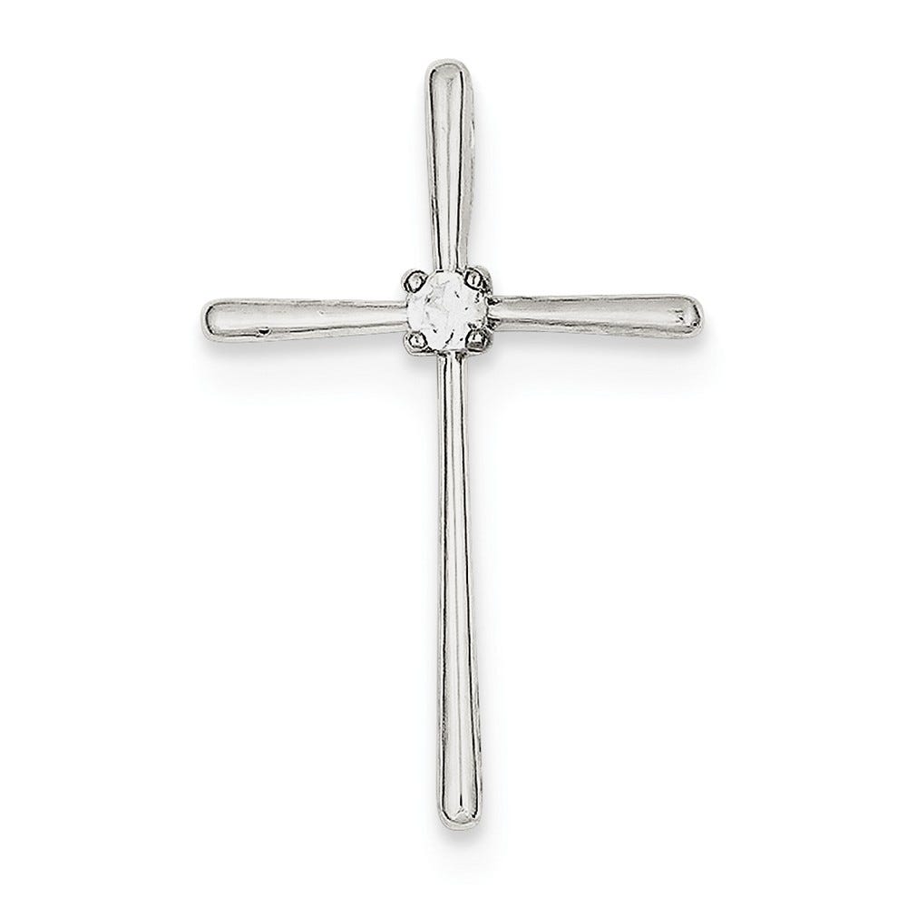 Sterling Silver CZ Cross Pendant