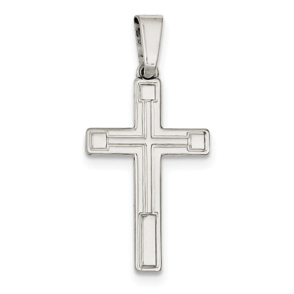 Sterling Silver Polished Cross Pendant