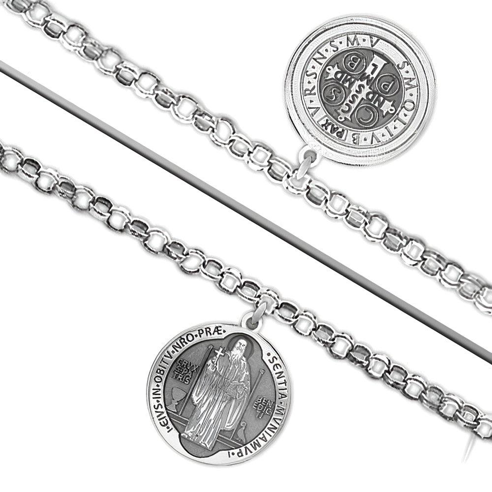 Double Sided Saint Benedict Jubilee Religious Anklet