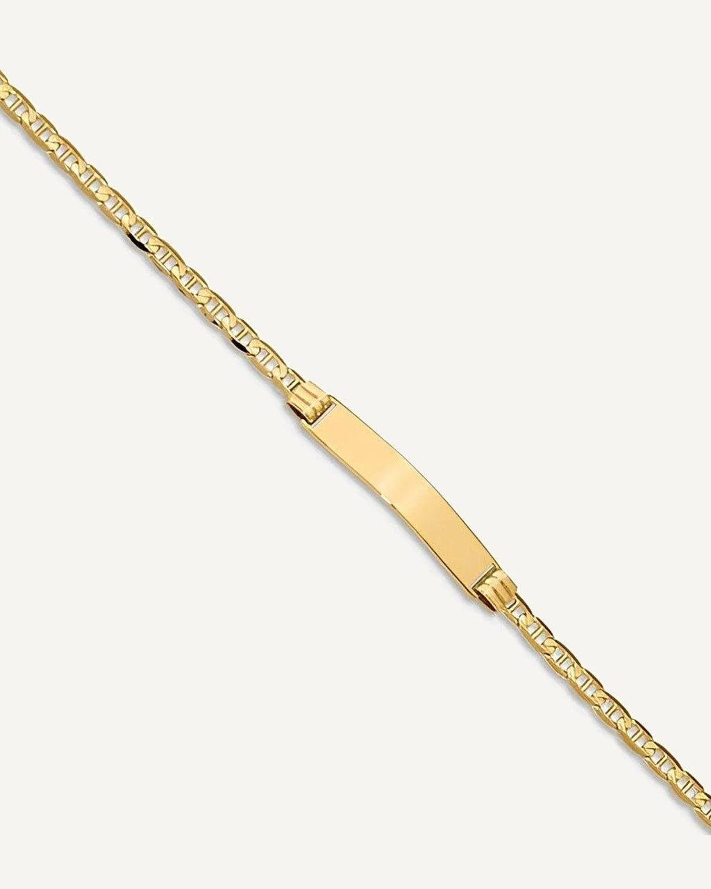 Custom Engraved 14k Gold Women's Gucci Link ID Bracelet