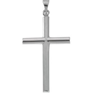 14K White Gold CROSS PENDANT