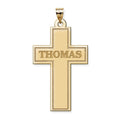 Personalized Cross with "Block Name" Etched