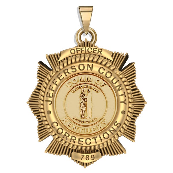 Personalized Kentucky Corrections Badge with Your Number