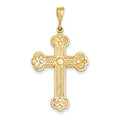 14k Budded Cross Pendant