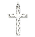 Sterling Silver Laser Designed Cross Pendant