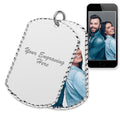 Sterling Silver Dog Tag Swivel Photo Pendant
