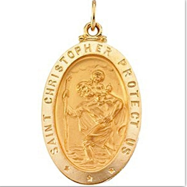 Saint Christopher Oval Medal
