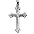 14K White Gold CROSS PENDANT