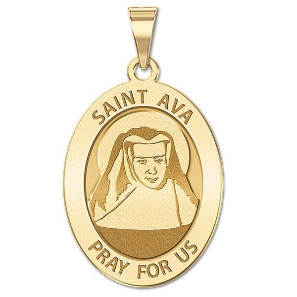 Saint Ava Oval Religious Medal - Oval