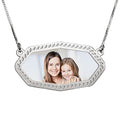 Sideways Octagon Photo Pendant