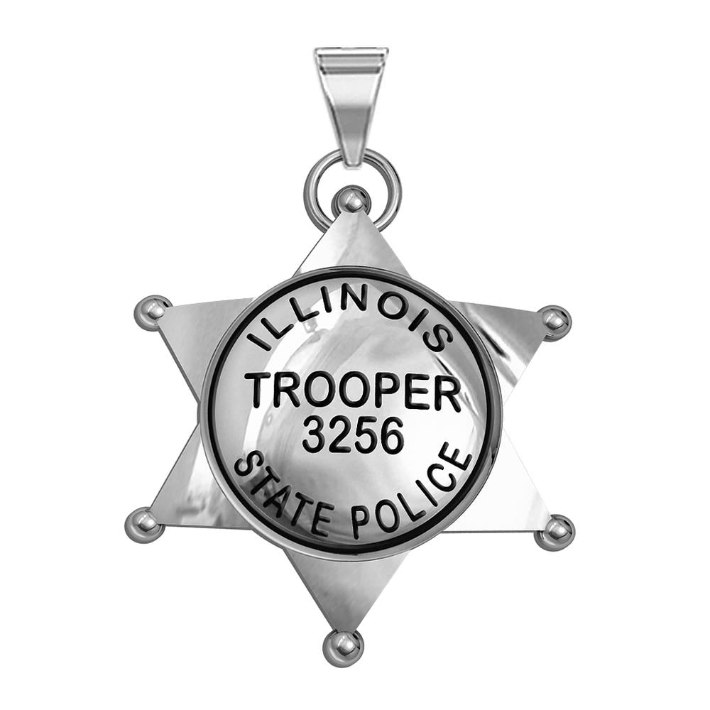 Personalized Illinois Police Badge with Your Rank & Number